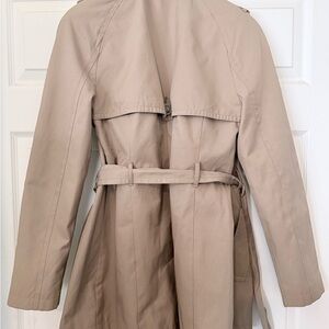 Express Taupe Trench Coat with Belted Waist